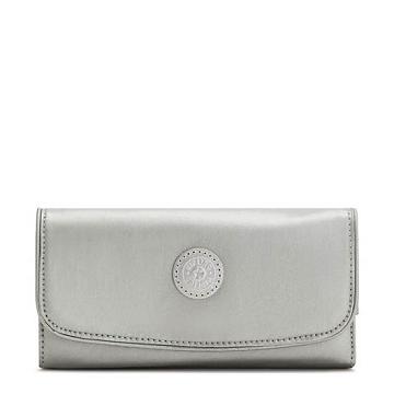 Kipling Money Land Metallic Snap Wallet Portefeuille Zilver | BE 2179EB